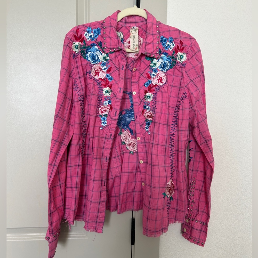 3J Workshop Rodeo Rose Button Up - Johnny Was